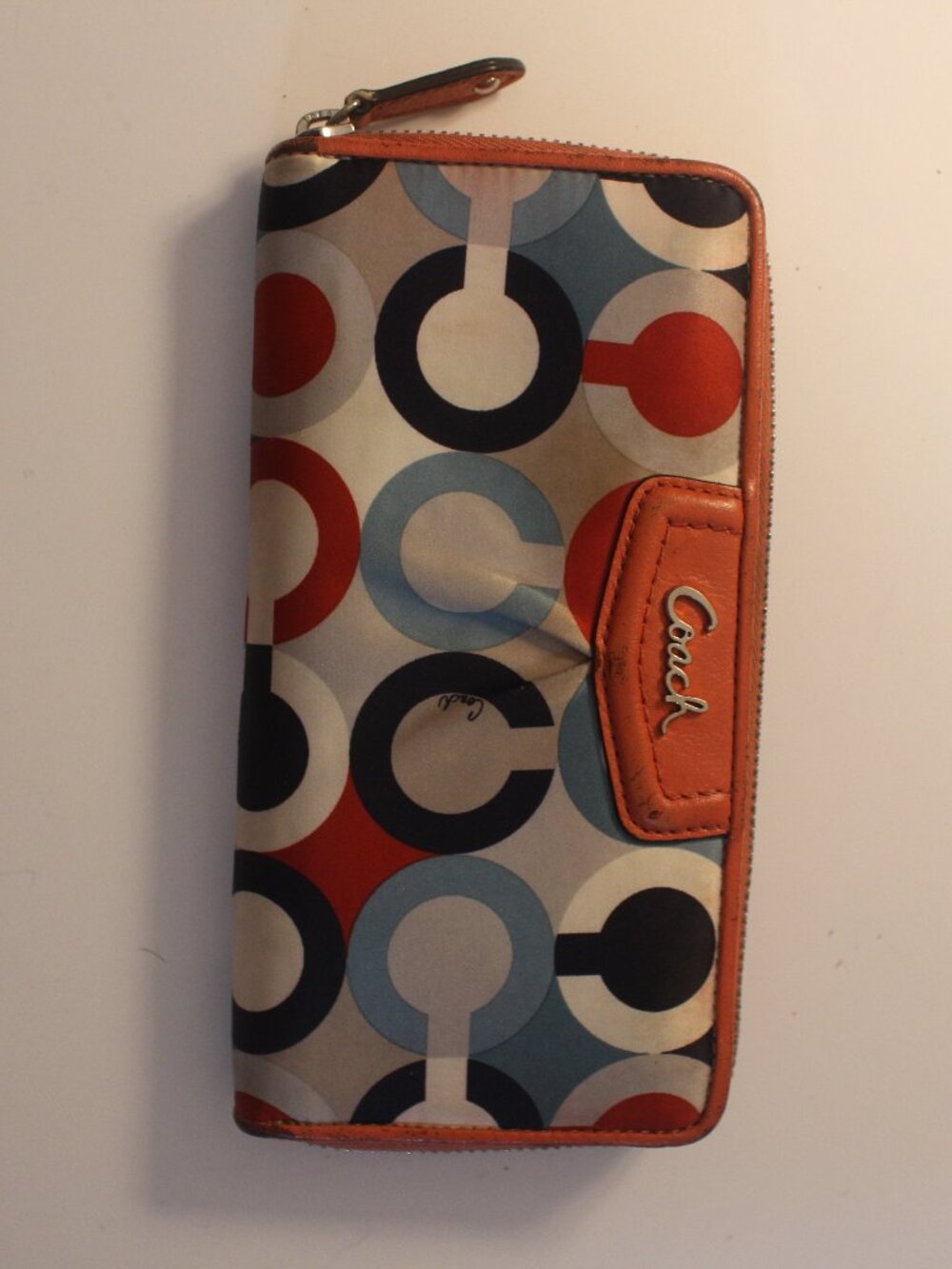 Coach Multicolor Op Art Zip Wallet